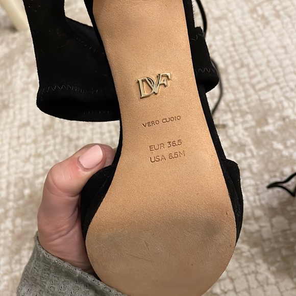 Diane Von Furstenberg Black Suede Pumps - Picture 3 of 5